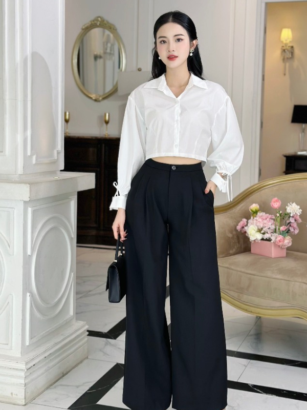 Quần dài nữ xếp 4 đường ly Quần dài nữ xếp 4 đường ly